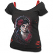 T-shirt dbardeur (2en1) femme gothique 