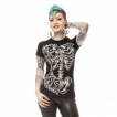 T-shirt femme gothique  cage thoracique style corset - Vixxin