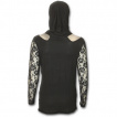 T-shirt femme gothique noir à manches longues et capuche