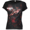 T-shirt femme Walking Dead à empreintes de main ensanglantées