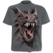T-shirt gothique gris pour enfant à Dragon effet 3D