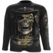 T-shirt gothique homme  manches longues avec squelette Steam Punk