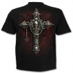 T-shirt homme  crane form d'ossements et croix gothique