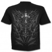 T-shirt homme gothique à symbole tribal et fausse broche