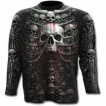 T-shirt homme gothique manches longues  cage thoracique style catacombes