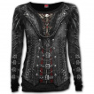 Top femme  imprim imitation tenue gothique