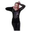 Top femme à manche dentelle SKULL ROSE