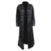 Trench gothique femme similicuir noir corsetté à rose noire et serpent