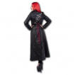 Trench gothique femme similicuir noir corsett  rose noire et serpent