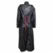 Trench gothique femme similicuir noir corsetté à rose noire et serpent