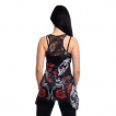 Tunique / robe goth-rock IMMORTAL LOVE à crane et roses - Vixxsin