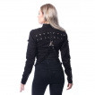 Veste femme goth-rock noir à zips GRAY JACKET - Chemical Black
