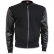 Veste goth-rock homme style bomber  manches similicuir