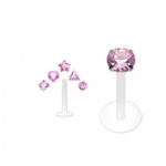 Pack piercing labret PTFE rose