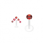 Pack piercing labret PTFE rouge