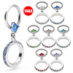 Piercing anneau captif avec anneau en pendentif