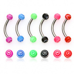 Piercing arcade � boules tourbillons