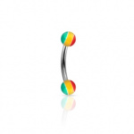 Piercing arcade Jamaican Stripe UV Ball