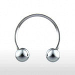 Piercing fer � cheval en titane � boules
