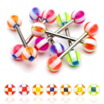 Piercing langue croix tricolore