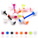 Piercing langue fleur � cinq p�tales