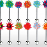 Piercing langue piques de silicone