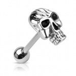 Piercing langue t�te de mort aux yeux noirs