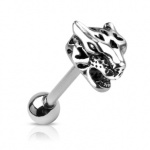 Piercing langue t�te jaguar