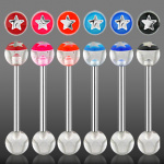 Piercing langue UV Star Inlay Ball