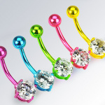 Piercing nombril anodis� titane n�on