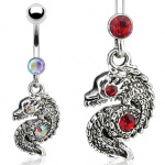 Piercing nombril cam�l�on