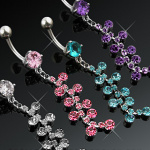 Piercing nombril cha�ne de pierres