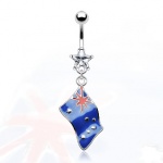 Piercing nombril drapeau Australie