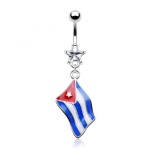 Piercing nombril drapeau Cuba