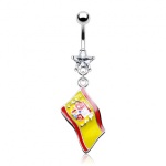 Piercing nombril drapeau Espagne