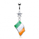Piercing nombril drapeau Irlande