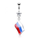 Piercing nombril drapeau Russie