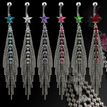Piercing nombril �toile avec pendentif en cascade