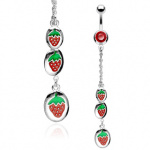 Piercing nombril fraises