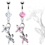 Piercing nombril parade de papillons