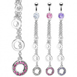 Piercing nombril pendentif anneaux
