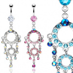 Piercing nombril pendentif anneaux et pendents