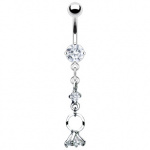 Piercing nombril pendentif de bagues