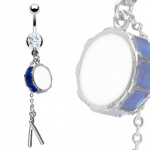 Piercing nombril pendentif tambour