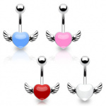 Piercing nombril petit coeur ail�