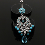 Piercing nombril soleil Turquoise