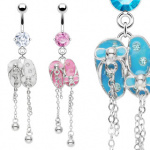 Piercing nombril tongue Flipflop