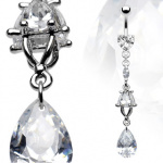 Piercing nombril triple pendentif