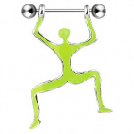 Piercing t�ton fluorescent silhouette