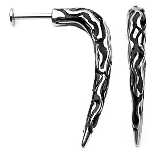 Piercing lèvre labret griffe tribale